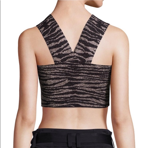 ♡BNWT $235 ICONIC A.L.C.™ ☆Ali☆ Metallic Signature Crop Top♡ Size XS♡ - Picture 3 of 10